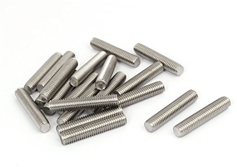 sourcing map 20 Stück Gewindestangen M8x40mm Edelstahl 304 Gewindestift Metrischem Vollgewinde Bar Gewindestäbe für Befestigung CNC-Werkzeugmaschinen 3D-Drucker Industrie Geräte