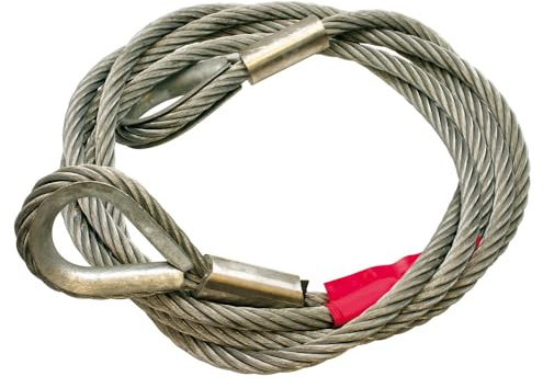 Dönges Abschleppseil für PKW und LKW DIN 76031, 2,7 t (Drahtseilkausche Kausche Seilkausche) Länge: 5 m/Norm: DIN 76031