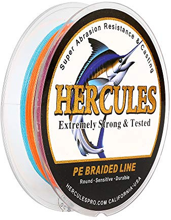 Hercules Super Cast 100m - 2000m 109-2196 Yards Geflochtene Angelschnur 6lb - 100lb Test für Salzwasser Süßwasser PE Geflecht Fischdraht Superline 4 Stränge