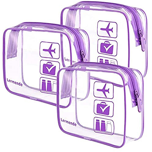 Lermende Transparente Kulturtasche, Flüssigkeiten Beutel Handgepäck TSA-geprüft Kosmetiktasche,Transparente Tasche Flughafen-konforme Tasche,Reisebeutel Flugzeug 1 Liter.