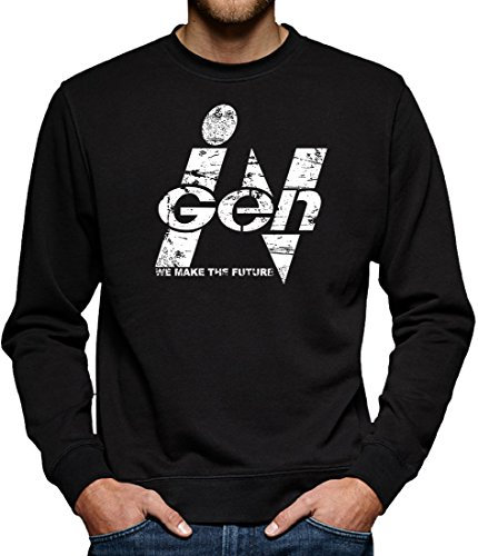 Jurassic Ingen Park Logo Sweatshirt Pullover Herren M Schwarz