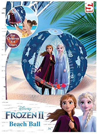 Sambro DFR2-3861 Wasserball, ca. 42 cm, Disney Frozen II Motiv mit Anna und ELSA, für Kinder ab 2 Jahren, mit Sicherheitsventil, ideal für Pool, Strand und Schwimmbad