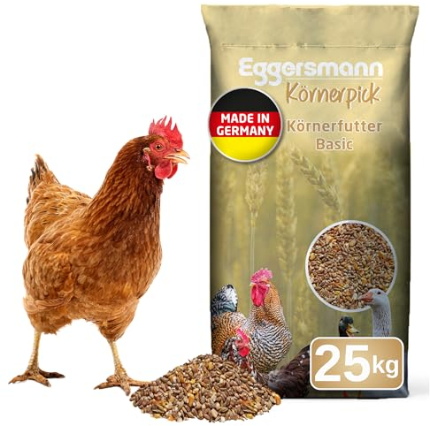 Eggersmann Körnerpick Hühnerfutter 25 kg Körnerfutter Basic - Basic Hühner Körnerfutter Geflügelfutter - Premium Körnermischung für Hühner Gänse und Enten