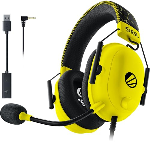 Razer BlackShark V2 - Premium Esports Gaming Headset (TriForce 50 mm Drivers, HyperClear Cardiod Mic, Advanced Passive Noise Cancelation, THX Spatial Audio) ESL Ed