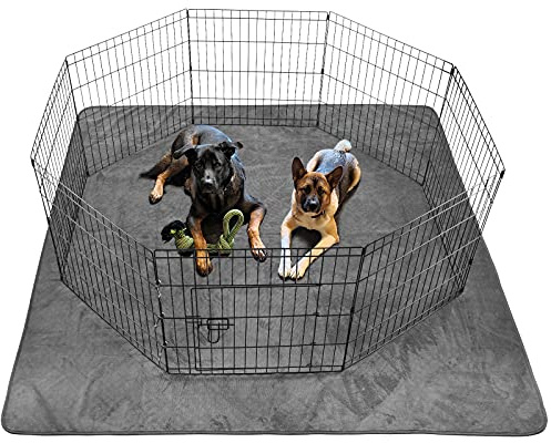 Welpenunterlagen Waschbar, 1er Schnell Absorbierend Puppy Pads 182x182 cm | Auslaufsichere, Rutschfeste Urin Unterlage für Welpen, Alte und Inkontinente Hunde, einsetzbar für Laufstall, Kiste, Sofa