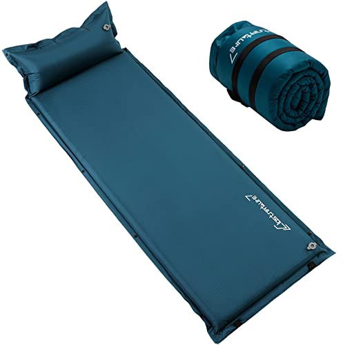 Clostnature Matelas de Couchage Auto-gonflant de Camping – 3/5/7.6 cm d'épaisseur pour extérieur Auto-Gonflable avec Petite Taille, Matelas léger pour Le Sport, la randonnée, l'hiver