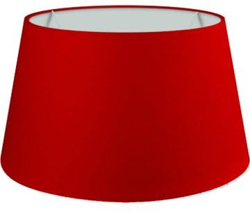 Wogati® Premium Lampenschirm | Größe: XXL | ØU:35cm | Farbe: Rot | E14/E27 | konisch | Baumwolle | für Stehlampen, Hängelampen, Tischlampen, Deckenlampen