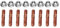 Aramox Lot de 8 Goujons de Turbo Filetés M8 1,25 en Alliage Métallique de 8 Mm Résistant à la Haute Pression pour Collecteur D'échappement
