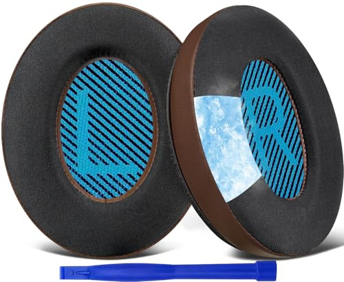 SoloWIT Cooling-Gel Earpads Cushions for Bose Headphones, Replacement Ear Pads for Bose QuietComfort 15 QC15 QC25 QC2 QC35/Ae2 Ae2i Ae2w/SoundTrue & SoundLink Around-Ear & Around-Ear II (Coffee)