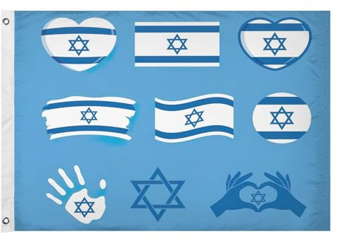 Bandiera Israele Bllue Garden Flag, 3x5 Ft Casa Bandiera Giardino Banner Festa di Compleanno Forniture Vacanze Outdoor Yard Decor