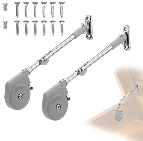 2pcs Charnières à Fermeture Douce, Charnière de Support de Couvercle Charnières Coffre le Couvercle Reste Ouvert à 98 Degrés pour Portes à Rabat à Ouverture Vers le Haut Coffre Boîte Jouets