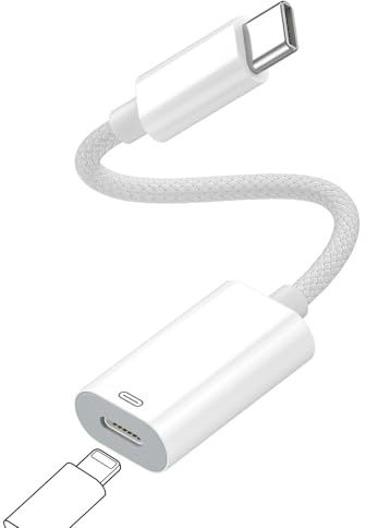 Adaptateur de câble audio USB C vers Lightning (charge rapide, transfert de données), prend en charge les écouteurs filaires avec prise lighting, compatible avec iPhone 15 et téléphones portables