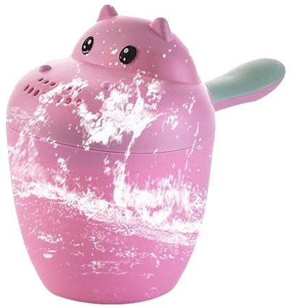 Badebecher – Shampoo-Spülbecher | Baby-Badebecher | Hippopotamus Baby-Badespülbecher, reißfreier Baby-Shampoo-Spülbecher, Shampoo-Spülbecher für Babys, Baby-Badebecher mit -Design