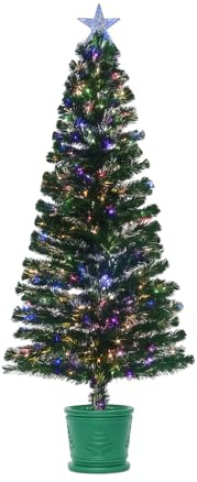 LOIBUYZ Artificial Fibre Optic Christmas Tree | Xmas Tree with Color Changing Multicolor Fibre Optic for Indoor Decoration 2FT, 2.6FT, 3FT, 4FT, 5FT, 6FT (2.6FT (80cm))