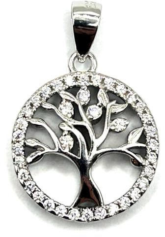 MASBARATA ARBOL DE LA VIDA CON PIEDRAS EN PLATA DE LEY