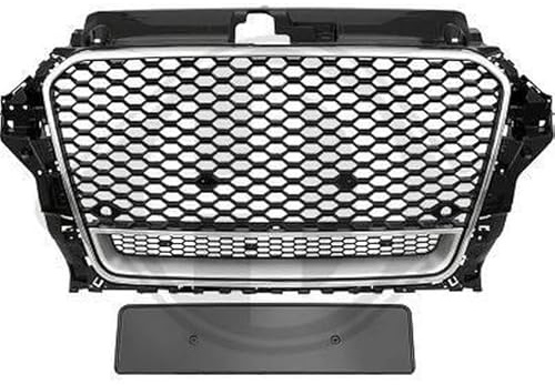 Kompatibel mit A3 8V 12-16 Kühlergrill Wabengrill Front Grill PDC Chromrahmen