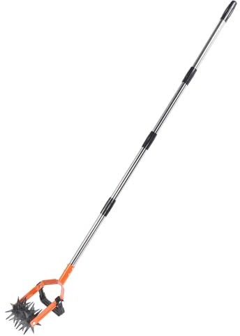 Coltivatore Tiller Giardino, Acciaio Inox Sradicatore Terreno con Lama per Diserbo per Miscelazione Terreno, Risemina, Livellatore Terreno Motocoltivatore Attrezzo Cura Prato (4
