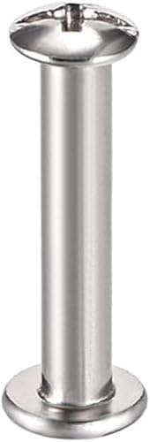 TA-VIGOR M4 Chicago Screws, M4 x 20mm Binding Screws Rivets Flat Cross Head