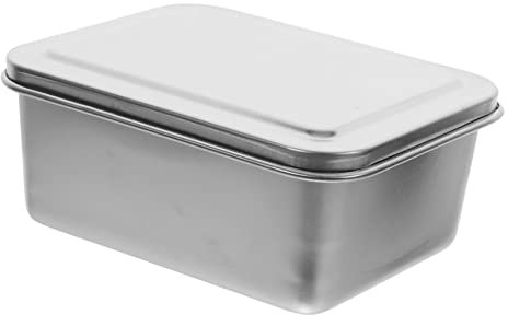 Cabilock Molde Para Pasteles De Acero Inoxidable Con Tapa Molde Antiadherente Para Hornear Caja Para Hornear Pasteles Para Almacenar y Usar Cocina o Eventos De Fiesta