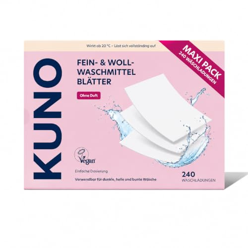 Kuno Detergente para lana y ropa delicada, suave para ropa, resistente a la suciedad, detergente para cachemira, seda y lana merino, 240 lavados