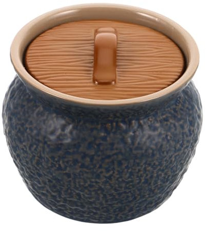 TOPPERFUN Olla De Estofado Con Tapa De Cerámica Tazón Para Sopa Cazuela Pequeña Para Cocinar Al Vapor Utensilios De Cocina Chinos Para Preparar Huevos Al Vapor o Sopas
