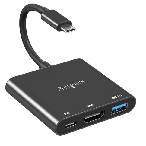 Adaptateur USB C vers HDMI 4K, 3 en1 Multiport Adapter USB C avec HDMI, PD Charge 100W,USB 3.0, USB C hub pour Samsung, MacBook Pro/Air, Google Chromebook, HP, Surface etc.