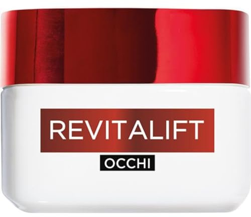 L'Oréal Paris Crema Idratante Contorno Occhi, Per Tutti i Tipi di Pelle, Azione Rassodante, Contorno Occhi Levigato e Riposato, Arricchita Con Pro-Retinolo e Fibrelastyl, 15 ml