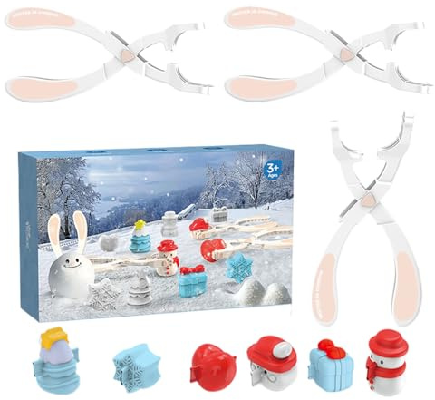 Snöbollformare clip – separerbart julmotiv, snöbollsspel | för barn 4 år och flickor till jul, födelsedag, nyår och barndag