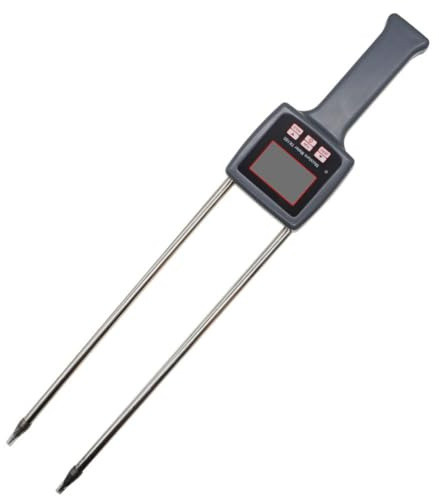 Misuratore di umidità per fieno con display LCD retroilluminato, tester digitale portatile per erba medica, erba pecora, erba del frutteto, erba reale