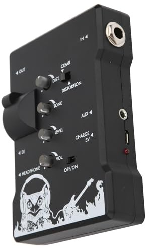 Yunseity Amplificatore per Cuffie Mini Circuito Analogico Portatile Ricaricabile con Eccellente qualità del Suono per Accessori per Chitarra Basso (Chitarra)