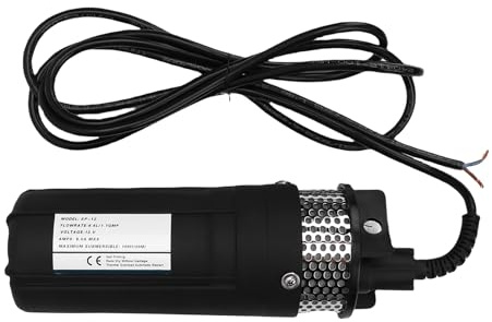 ViaGasaFamido Tauchfähige Tiefbrunnenpumpe, 12 V DC, Solarwasserpumpe mit 10 Fuß Kabel, 1,7 GPM, 230 Fuß Hub für Bewässerung, Gewächshaus, Tankfüllung, Teichbelüftung (DC24V)