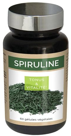 NUTRI EXPERT Premium Spiruline – Superaliment riche en spiruline et vitamine B6 – Complexe anti-fatigue, tonus et vitalité – Contribue à la résistance de l’organisme – Vegan – 60 Gélules végétales