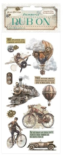 Stamperia - Rub-on for Scrapbooks, Albums, Bullet Journals and More, Easily Transfer Images onto Paper and Other Surfaces, Perfect for Crafts and Gifting (Voyages Fantastiques, The Age of Adventure)