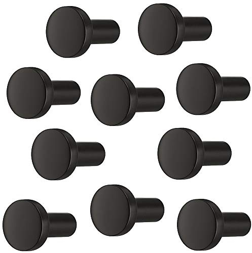 Gedotec Design Möbelknöpfe schwarz Schrank-Knöpfe Vintage für Schubladen - H10046 | edler Möbelgriff Antik rund | Knopf zylindrisch Ø 20 mm | 10 Stück - Möbel-Knauf klassisch mit Möbelschrauben