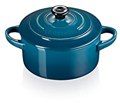 Le Creuset Mini cocotte de cerámica de gres, 10 cm, 0, 2L, Deep Teal, 71901106420100