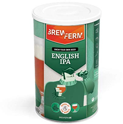 Brewferm® - Kit per birra English IPA, 12 litri, tradizionale IPA, colore ambra chiaro, pieno gusto con uscita speziata e amaro