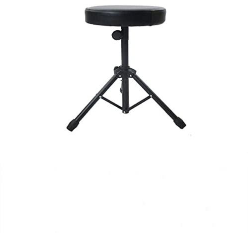 YORKING Durable Folding Music Guitar Keyboard Drum Stool Throne Piano Chair Padded Seat Black