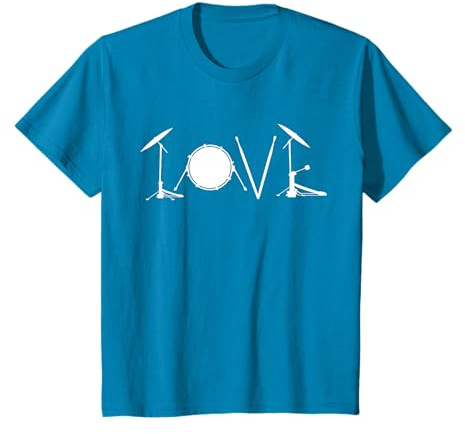 Drummers Drumming Cadeau Drummer Love Drums Batteur T-Shirt