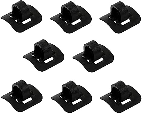 8 delar cykel C-kläm kabelguide aluminium cykelram C spänne broms kabel guide Fast bas med 3M självhäftande Cykel kabel guide spänne för cykel broms kabel skift kabel överföring kabel