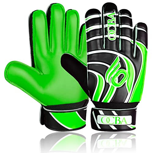 OCBC Torwarthandschuhe Kinder mit Protection Super Grip Stoßdämpfende Polsterung zum Schutz von Handflächen und Fingern für Fußballhandschuhe für Jungen und Mädchen
