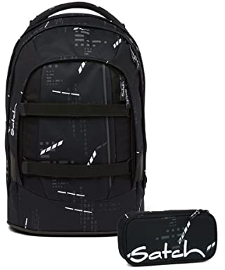 Satch Pack Schulrucksack Set 2tlg. mit Schlamperbox (Ninja Matrix)