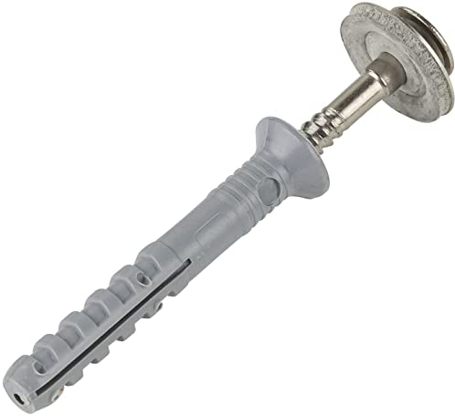 Nageldübel 6x60/20 I 100 StückFIX-DICHT Senkkopf aus Nylon mit Edelstahl Nagelschraube und Dichtscheibe A2 20mm