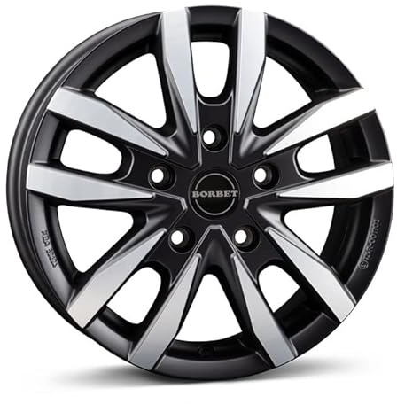 Borbet Jante Alu Auto CW5 6,5 x 16 ET66 5 x 130 Noir poli mat CW5 65666130589,1BPM/T