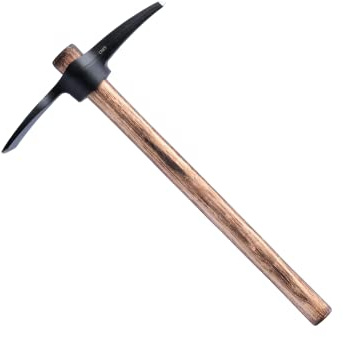 CRKT Chogan Mattock Outdoor Survival Axe: 1055 Carbon Steel Plain Edge Blade, Tennessee Hickory Handle, 2738