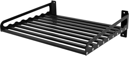 SanBouSi Mikrowellen-Halterung zur Wandmontage, Space Aluminium Mikrowellenhalterung Mikrowelle Regal Ständer für Küche 50 x 39.5cm, Schwarz