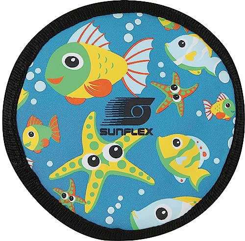 Sunflex® Youngster Uranus Wurfscheibe Seaworld | Flugscheibe für Kinder im modernen Fisch-Design | Kindgerecht aus hochwertigem & rutschfestem & weichem Neopren