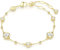 Swarovski Imber bracelet, Round cut, White, Gold-tone plated