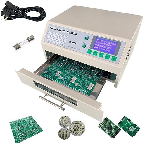 Four De Refusion T962 800w Four De Refusion De Bureau Station De Soudage Machine À Souder Chauffage Infrarouge PCB SMD SMT Bga Outil De Station De Reprise, Zone De Soudure Type De Tiroir Machine