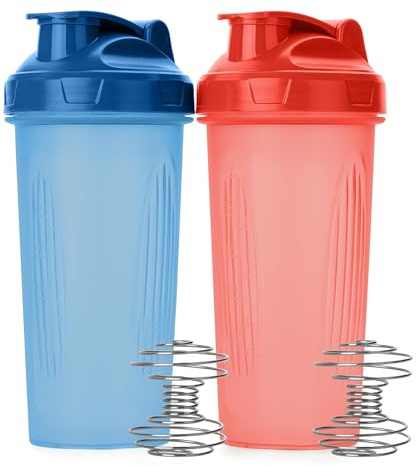 Mr. Pen- Protein Shaker Bottles, 2 Pack, 28 oz, Shaker Bottles with Leak-Proof Flip-Top Lid, Wire Whisk Ball for Smooth Mixing, Ideal for Protein Shakes, Smoothies, and Supplements