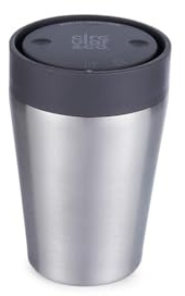 Cirkulär & Co termisk resemugg i rostfritt stål – 227 ml – isolerad återanvändbar kaffekopp – 100% läckagesäker och låsbar – 6 timmar varm/kall – push top, en hand öppen, 360 drickande kaffeglas